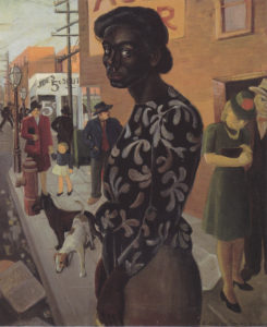 Elsie Palmer Payne, Bus Stop, Black woman, painting